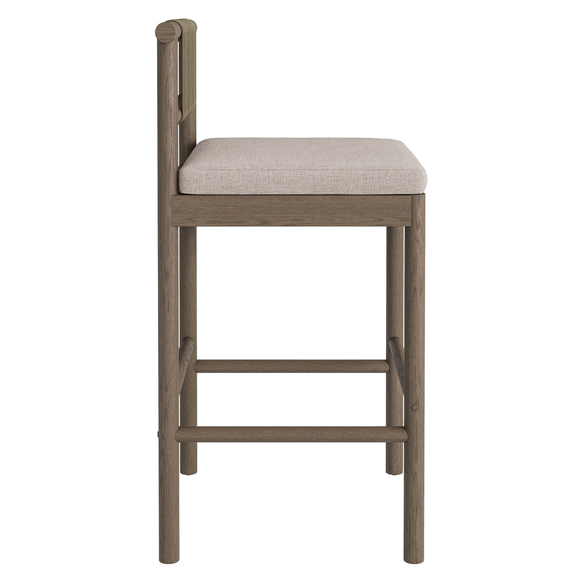 Eleni Outdoor Teak Wood Bar Stools Set of 2