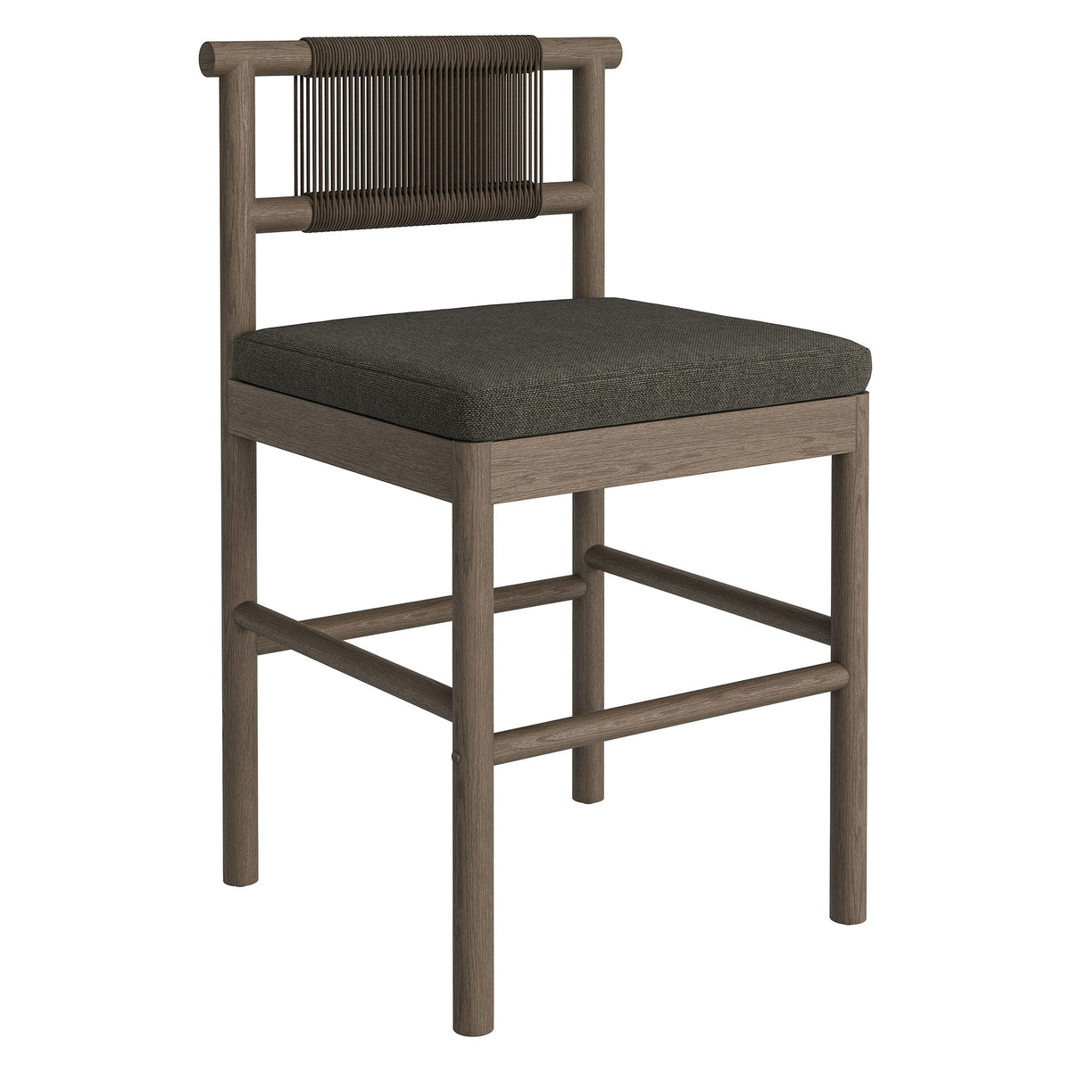 Eleni Outdoor Teak Wood Counter Stools Set of 2