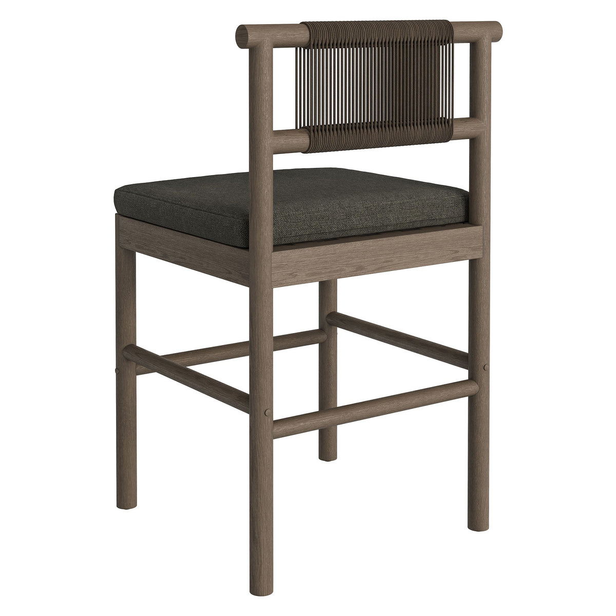 Eleni Outdoor Teak Wood Counter Stools Set of 2