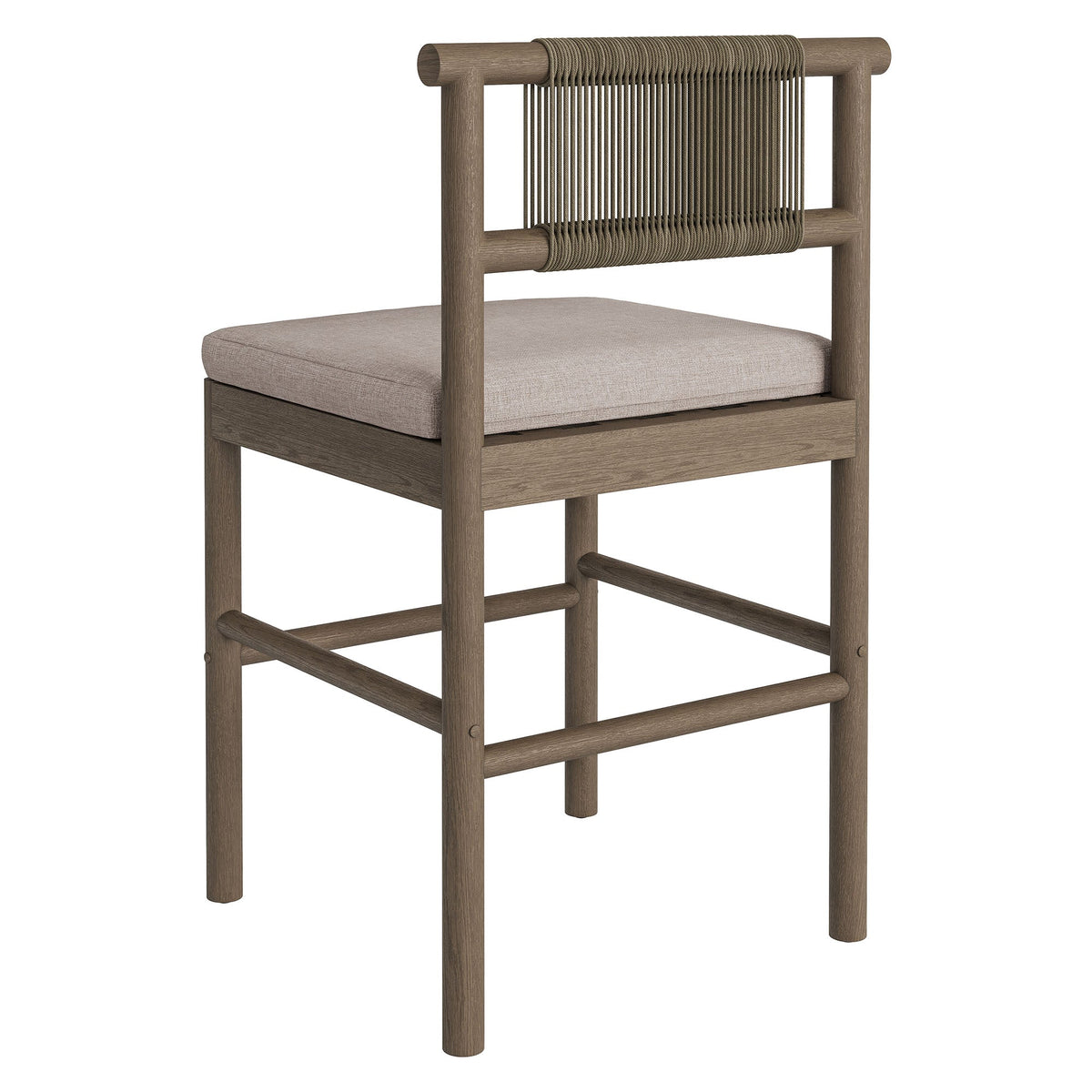Eleni Outdoor Teak Wood Counter Stools Set of 2