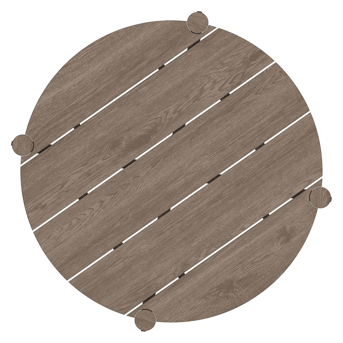 Eleni Round 35 Inch Outdoor Teak Wood Round Bar Table