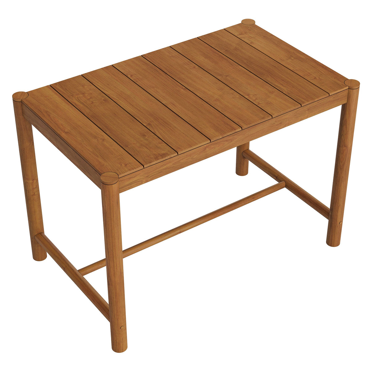 Eleni Rectangle 56-Inch Outdoor Teak Wood Rectangular Bar Table