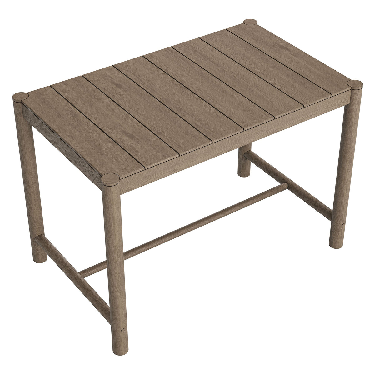 Eleni Rectangle 56-Inch Outdoor Teak Wood Rectangular Bar Table