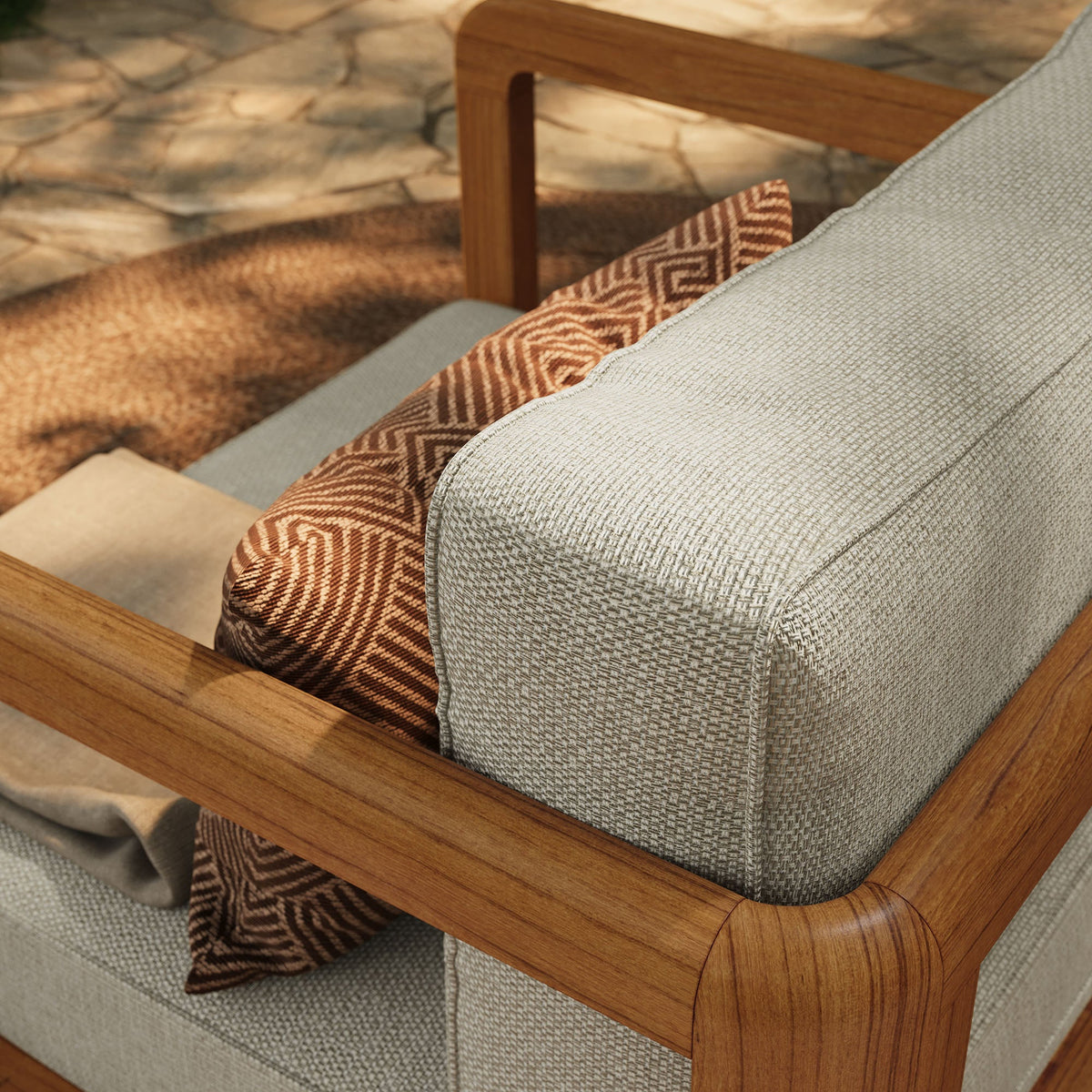 Kona Outdoor Teak Wood Armchair