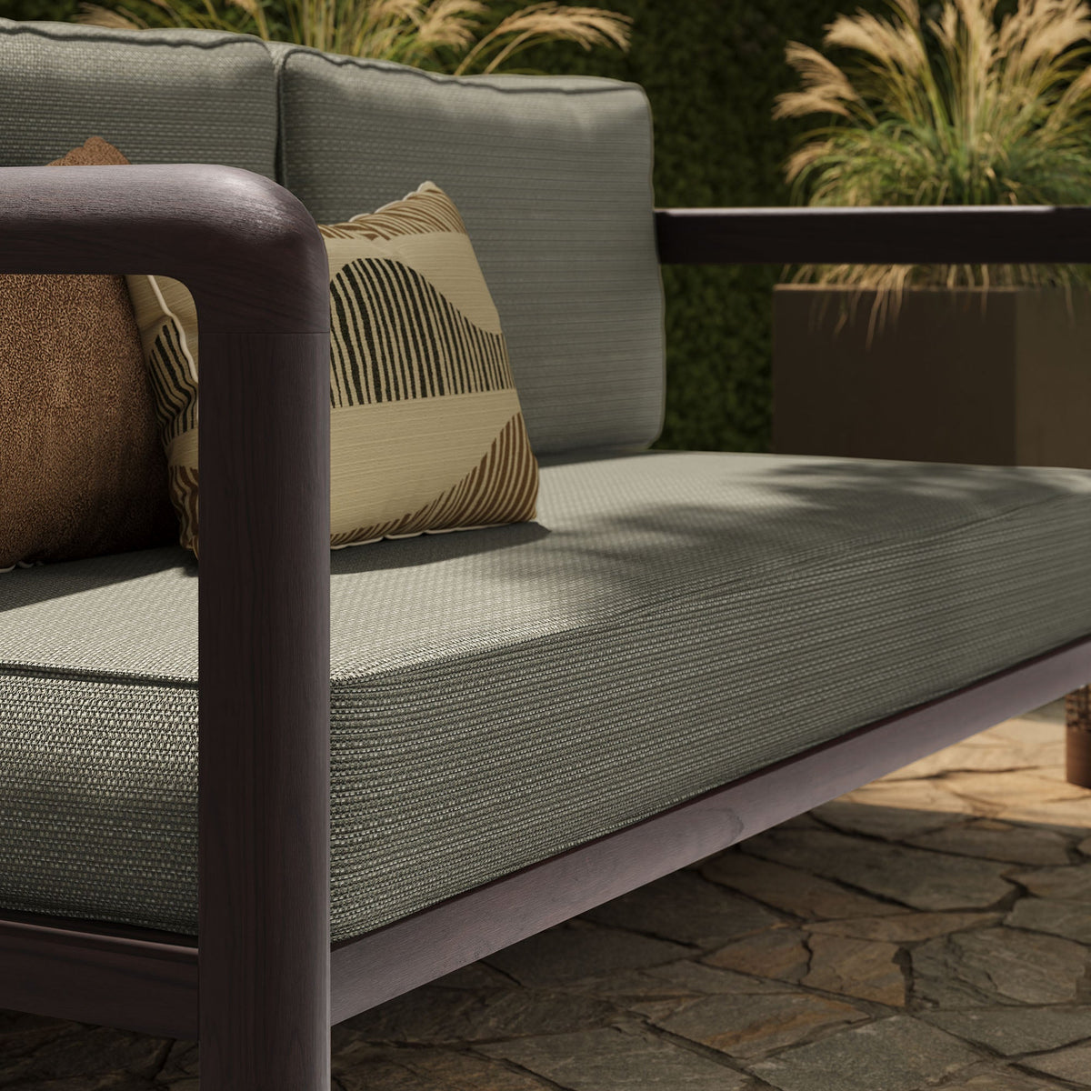 Kona Outdoor Teak Wood Loveseat