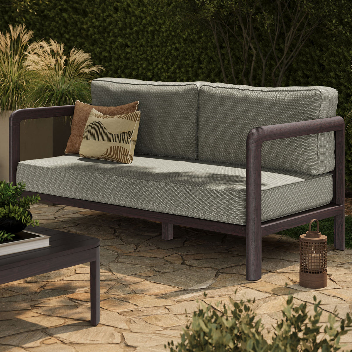 Kona Outdoor Teak Wood Loveseat