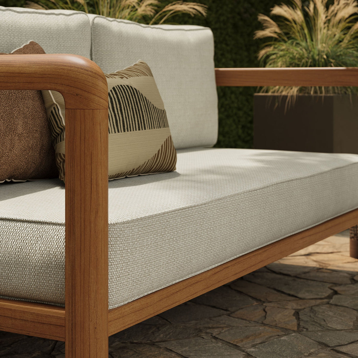 Kona Outdoor Teak Wood Loveseat