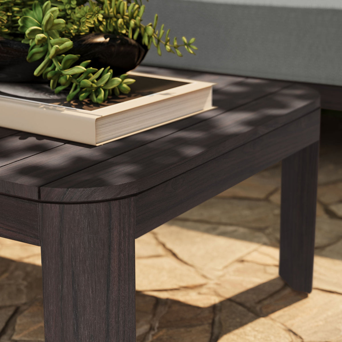 Kona 47 Inch Outdoor Teak Wood Coffee Table - view 12