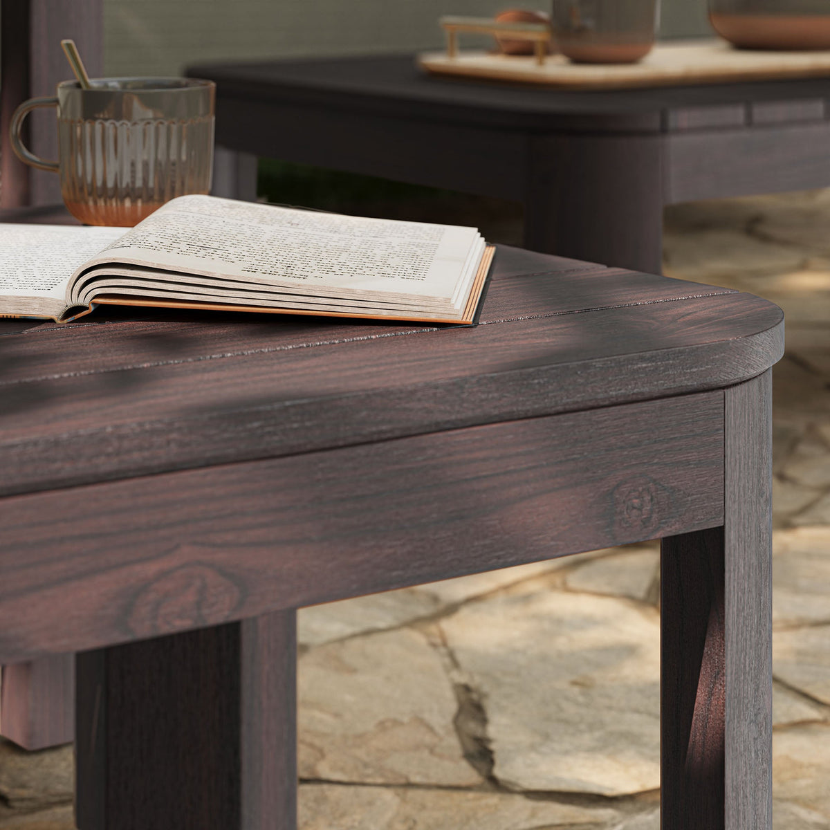 Kona Outdoor Teak Wood Side Table