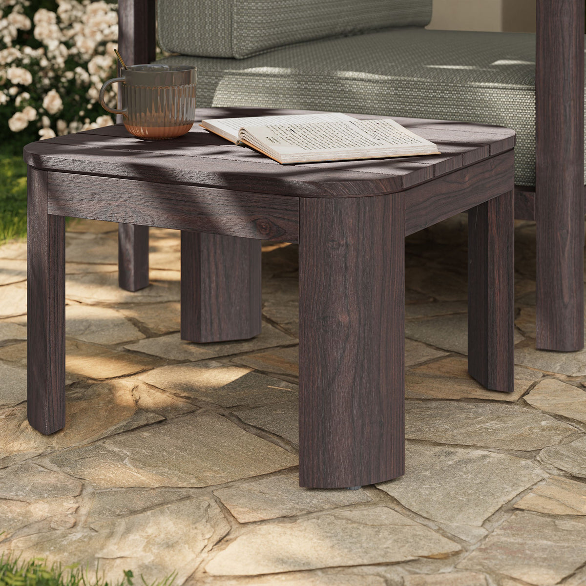 Kona Outdoor Teak Wood Side Table