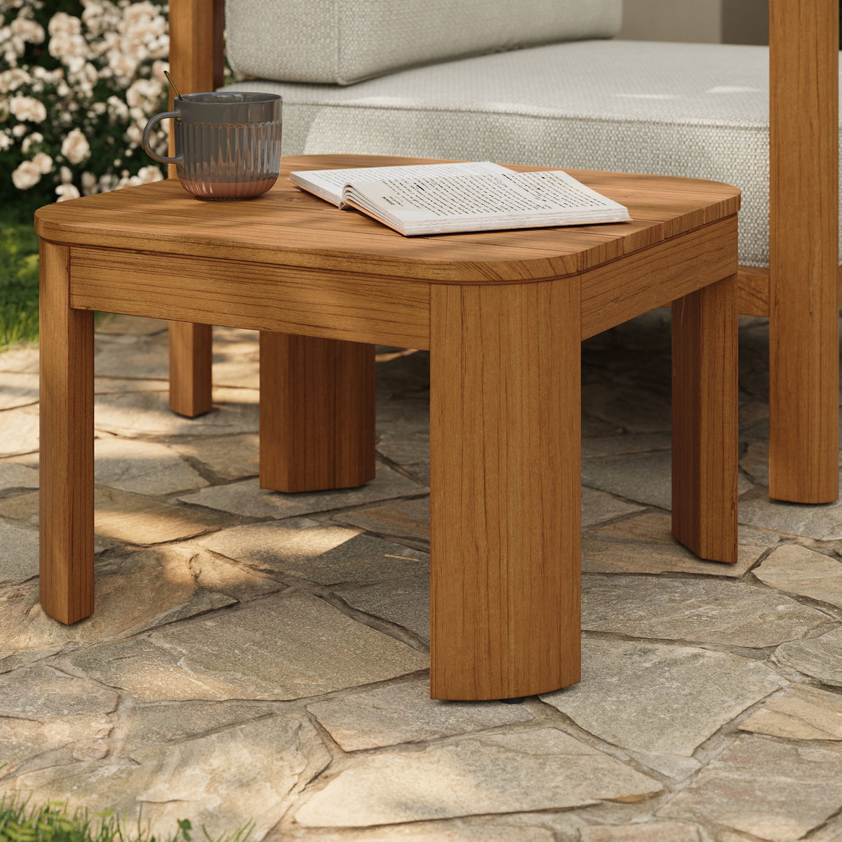 Kona Outdoor Teak Wood Side Table