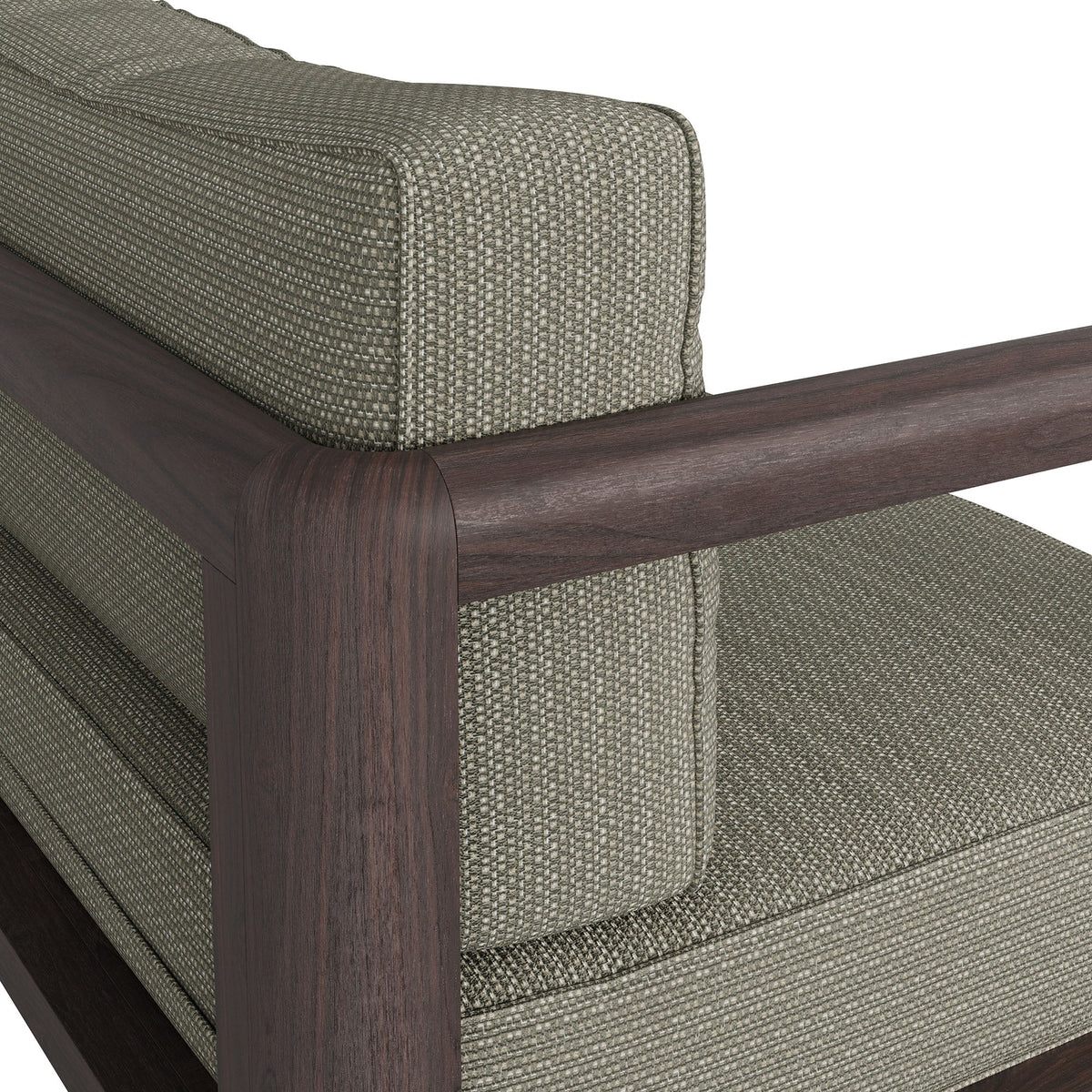 Kona Outdoor Teak Wood Left-Arm Facing Modular Armchair