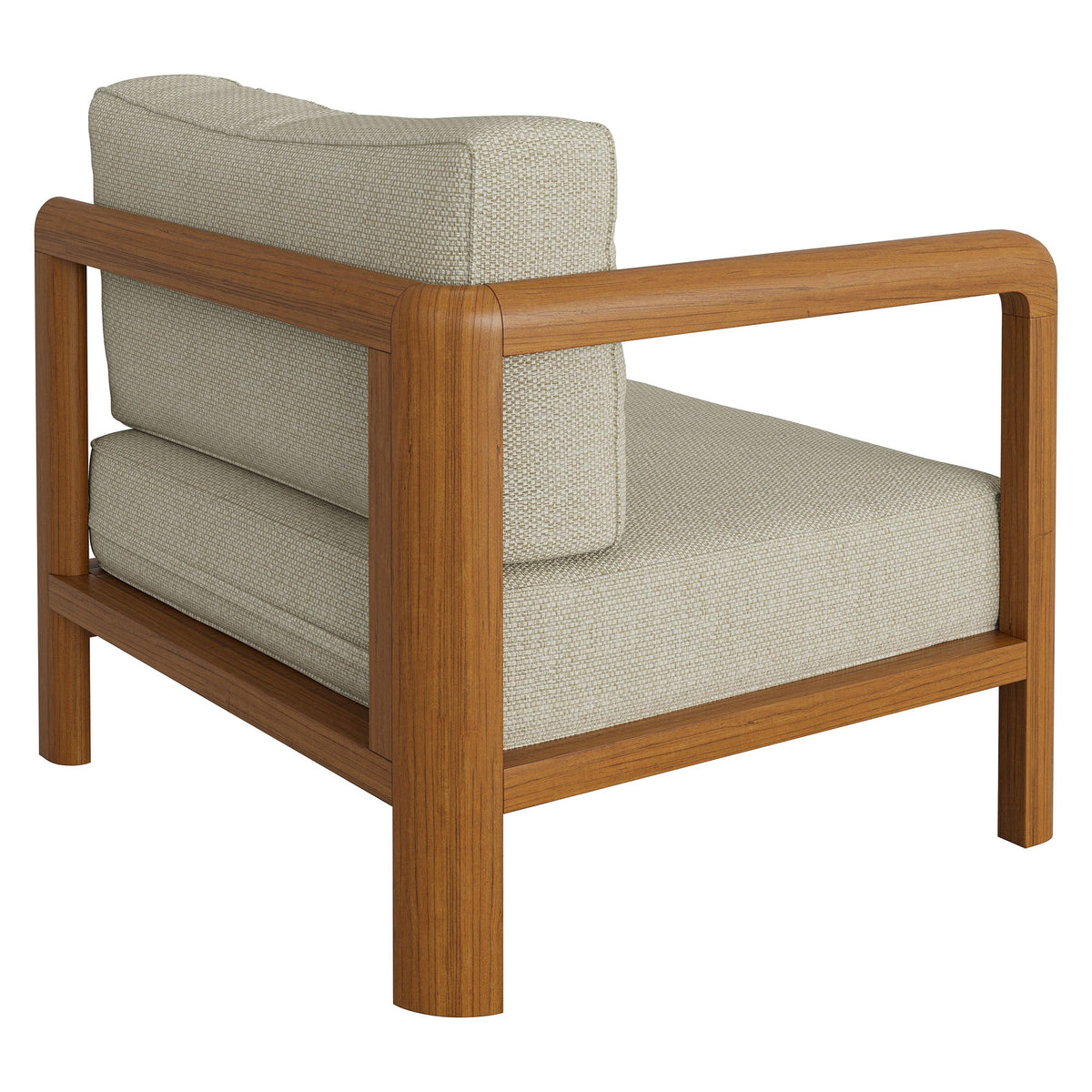Kona Outdoor Teak Wood Left-Arm Facing Modular Armchair