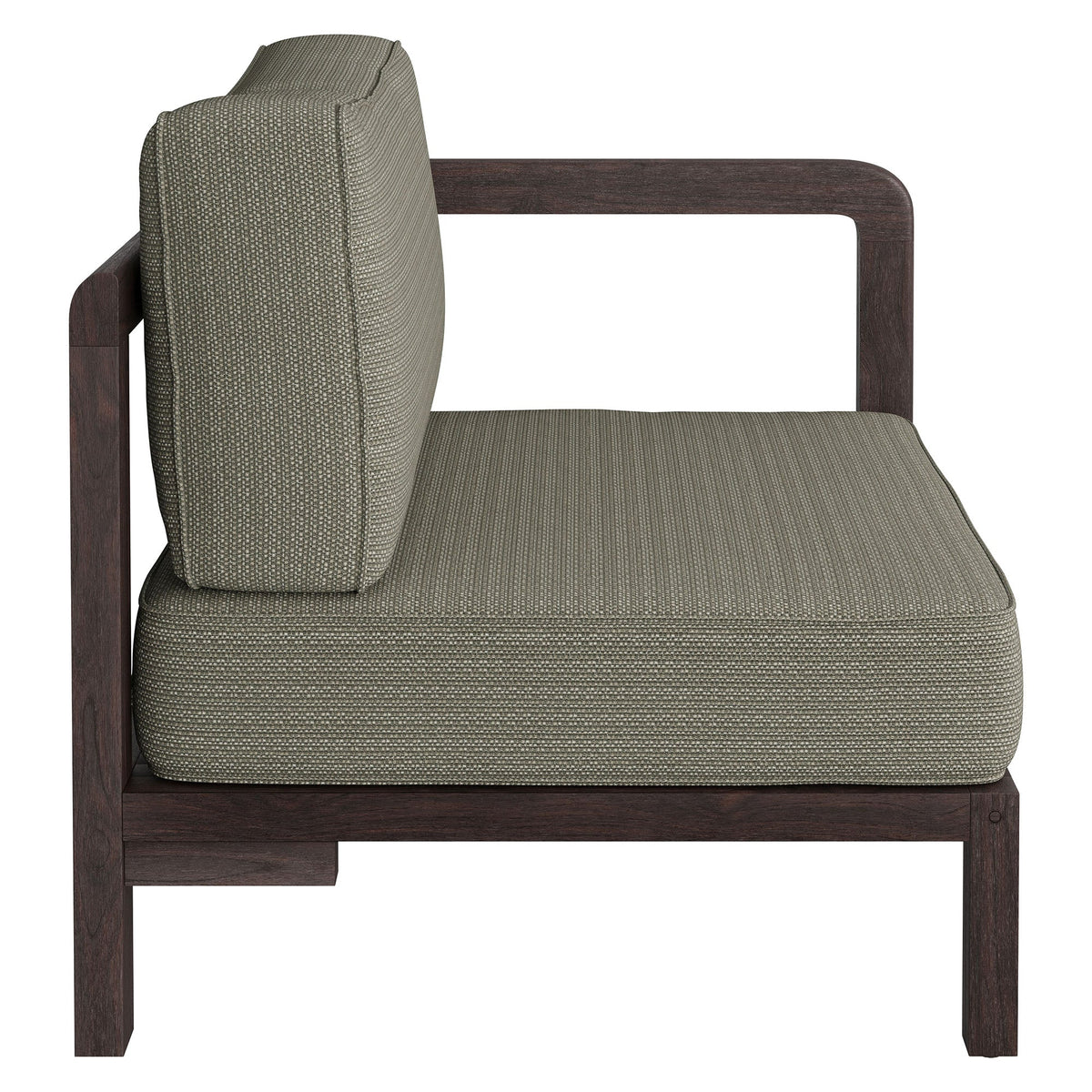 Kona Outdoor Teak Wood Right-Arm Facing Modular Armchair - view 6