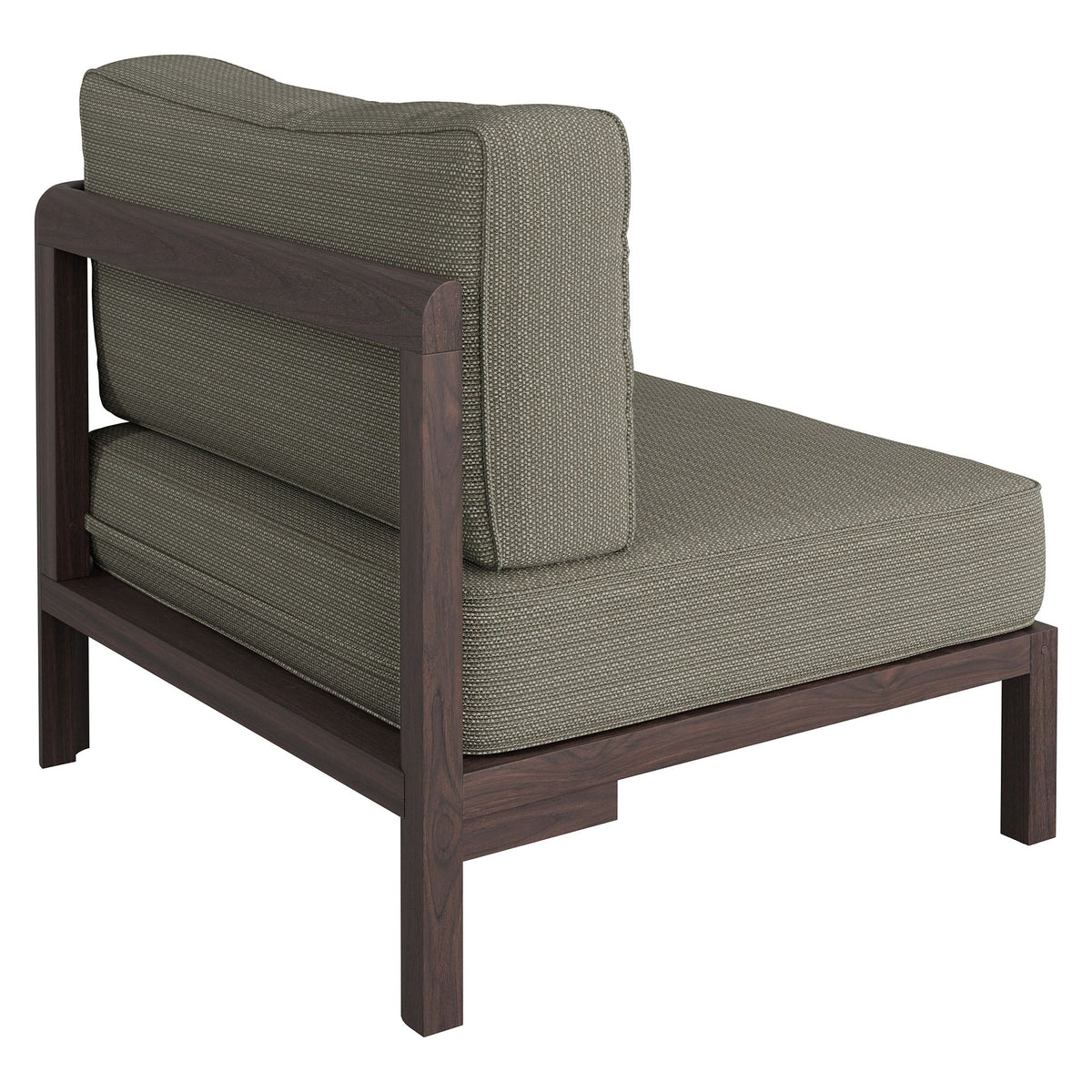 Kona Outdoor Teak Wood Right-Arm Facing Modular Armchair - view 8