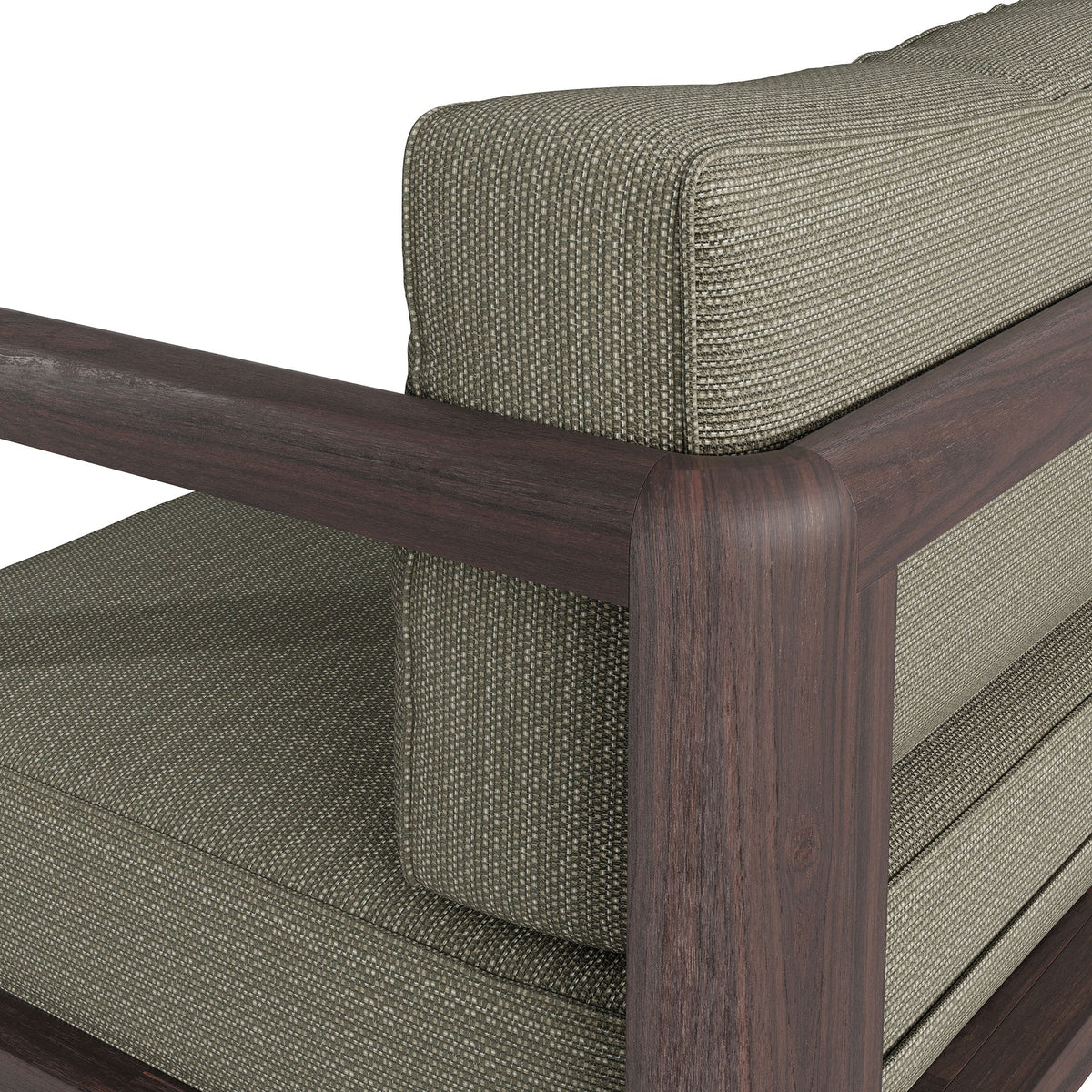 Kona Outdoor Teak Wood Right-Arm Facing Modular Armchair - view 10