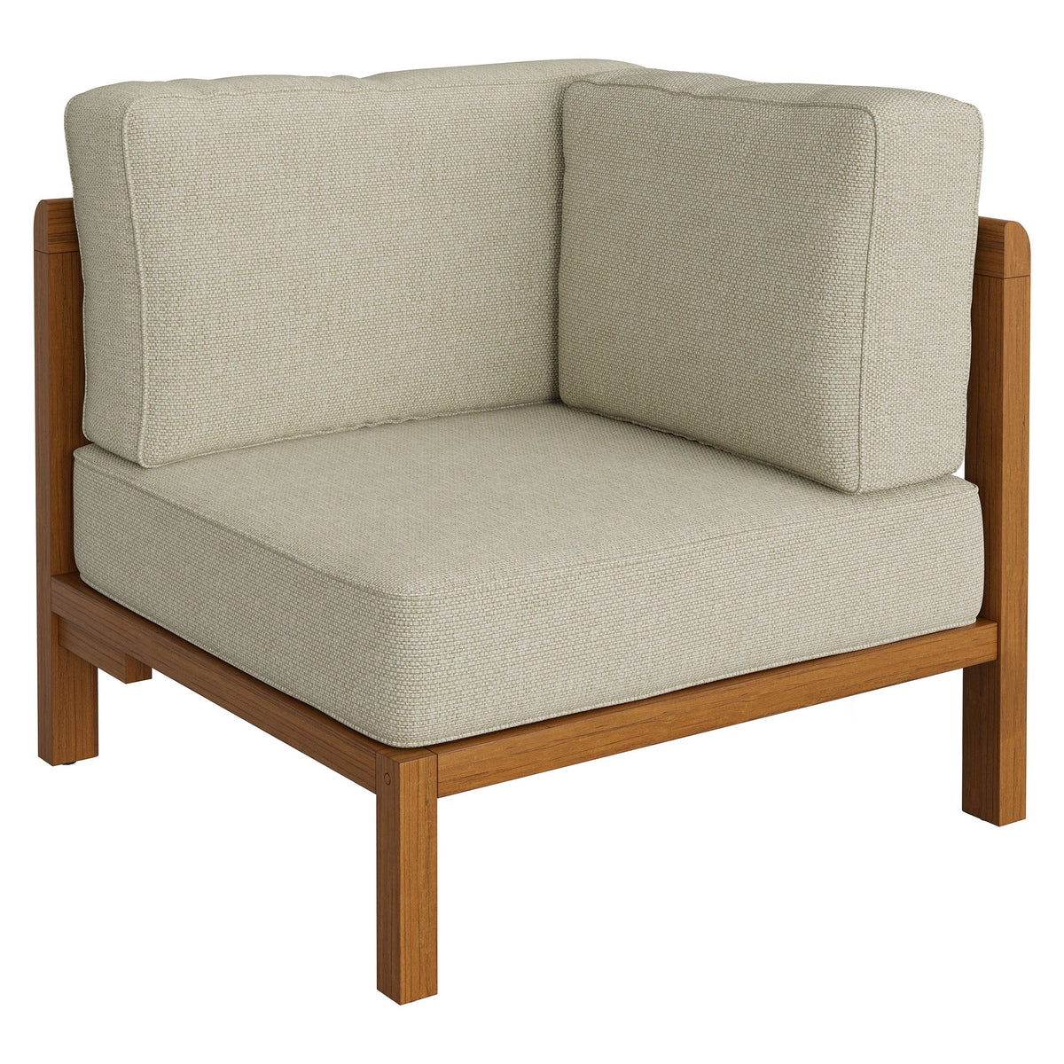 Kona Outdoor Teak Wood Corner Modular Chair