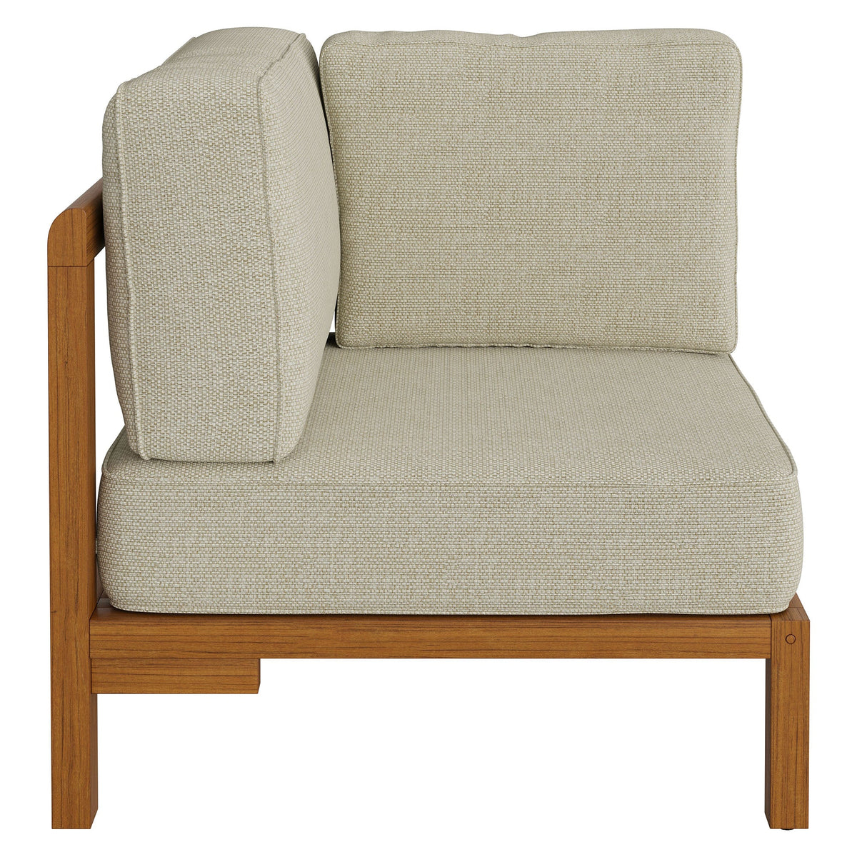 Kona Outdoor Teak Wood Corner Modular Chair