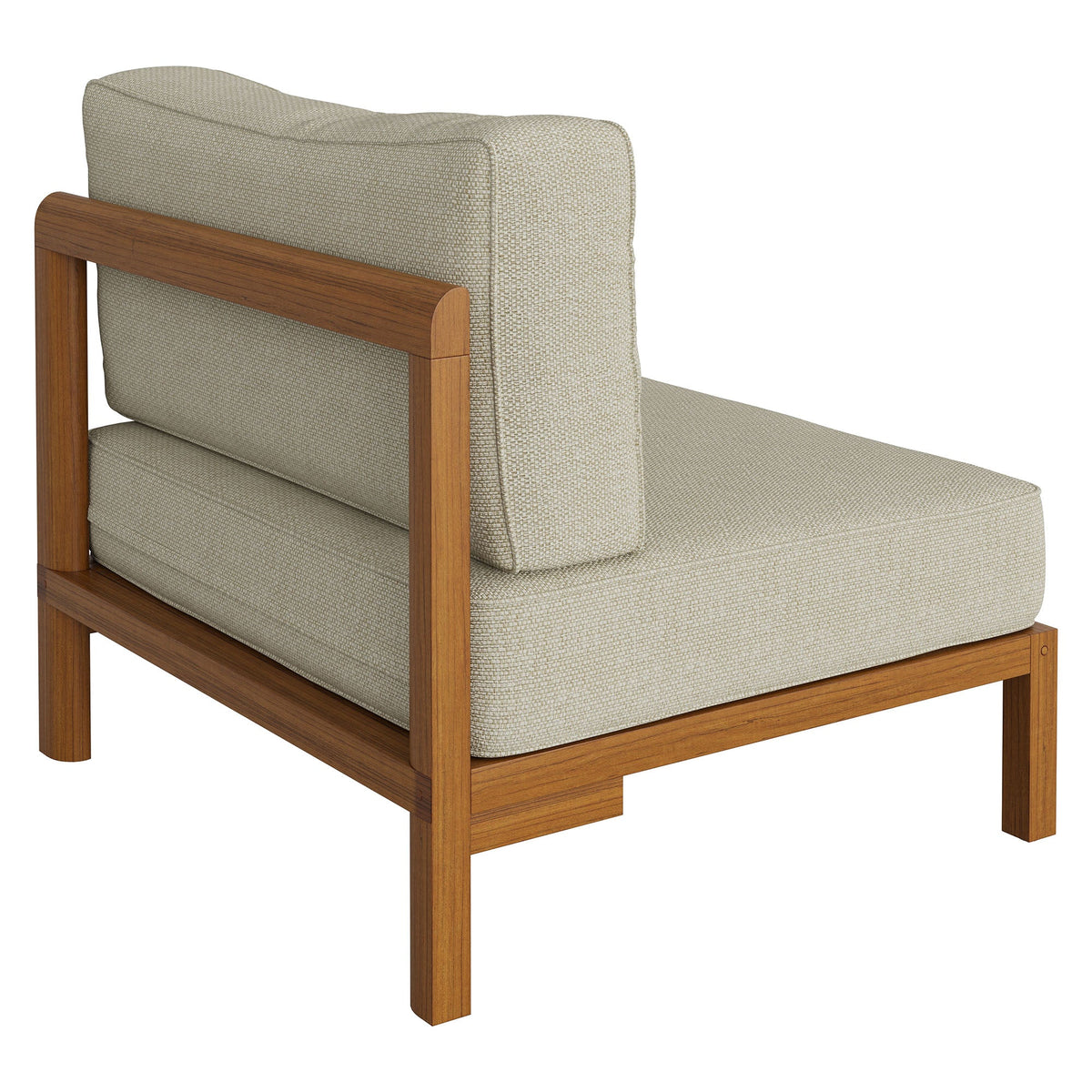 Kona Outdoor Teak Wood Armless Modular Chair