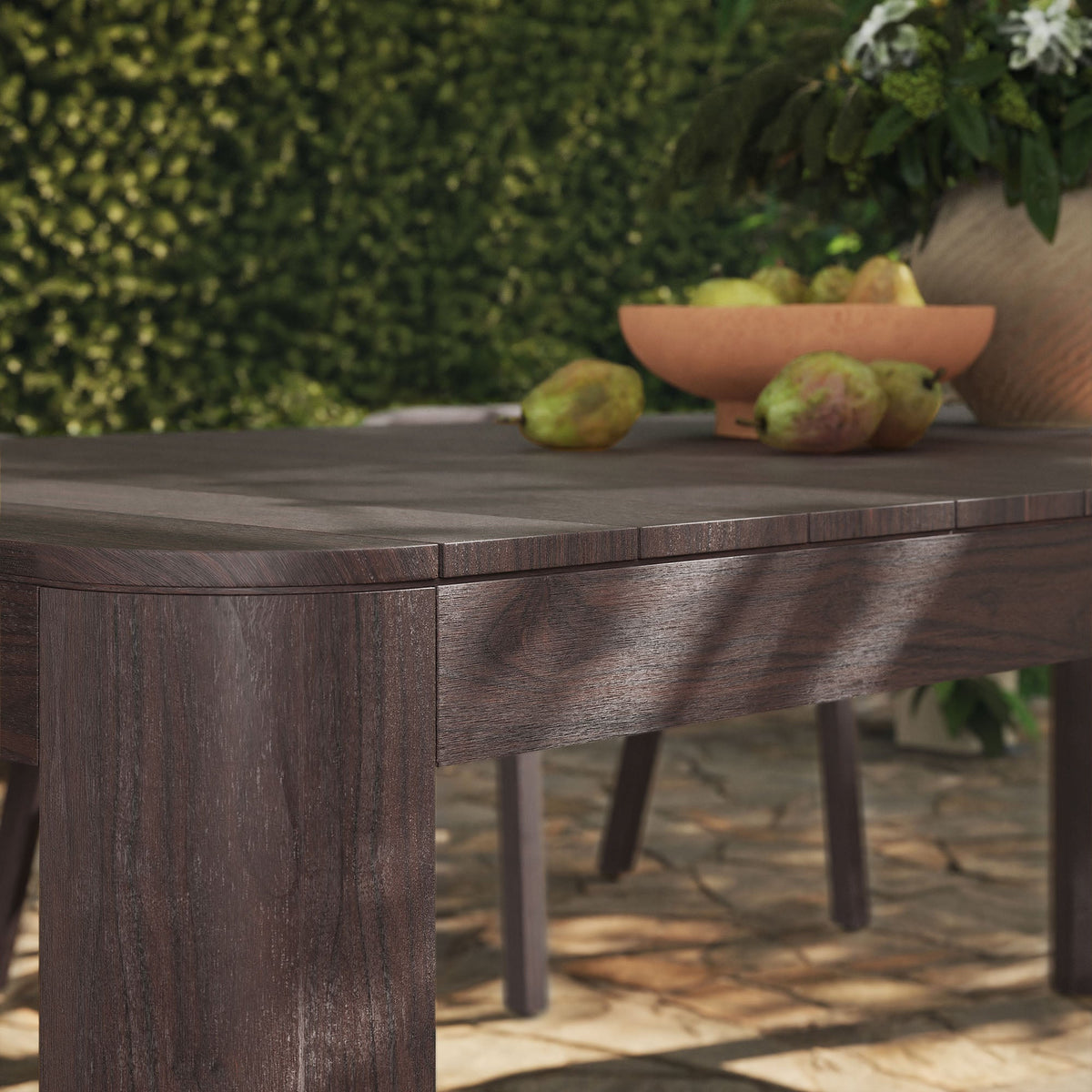 Kona 87 Inch Outdoor Teak Wood Dining Table - view 12