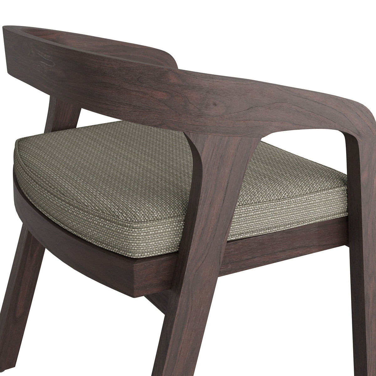 Kona Outdoor Teak Wood Barrel Dining Chair