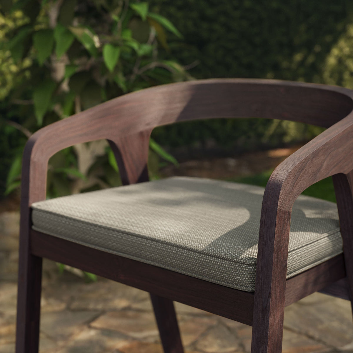 Kona Outdoor Teak Wood Barrel Dining Chair