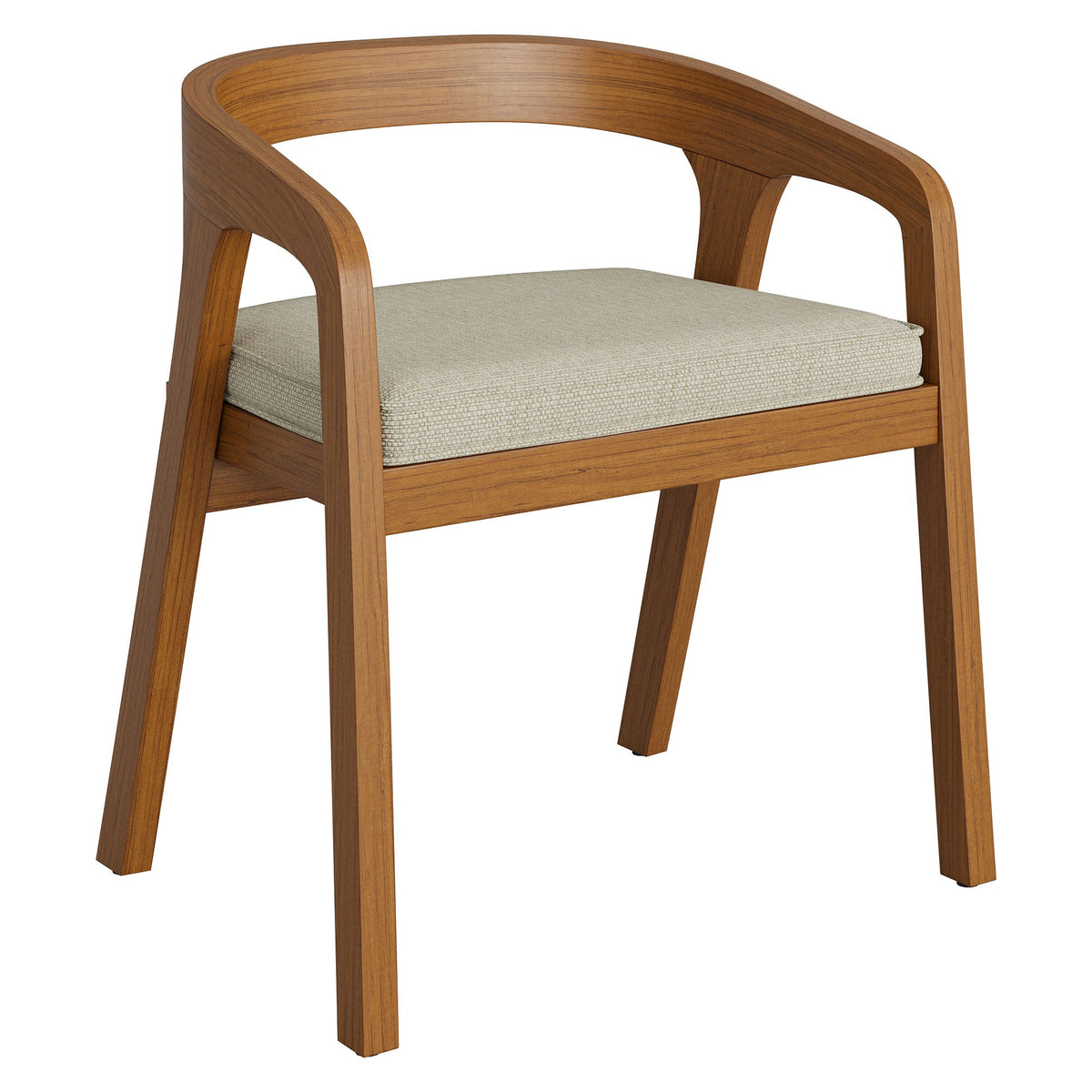 Kona Outdoor Teak Wood Barrel Dining Chair