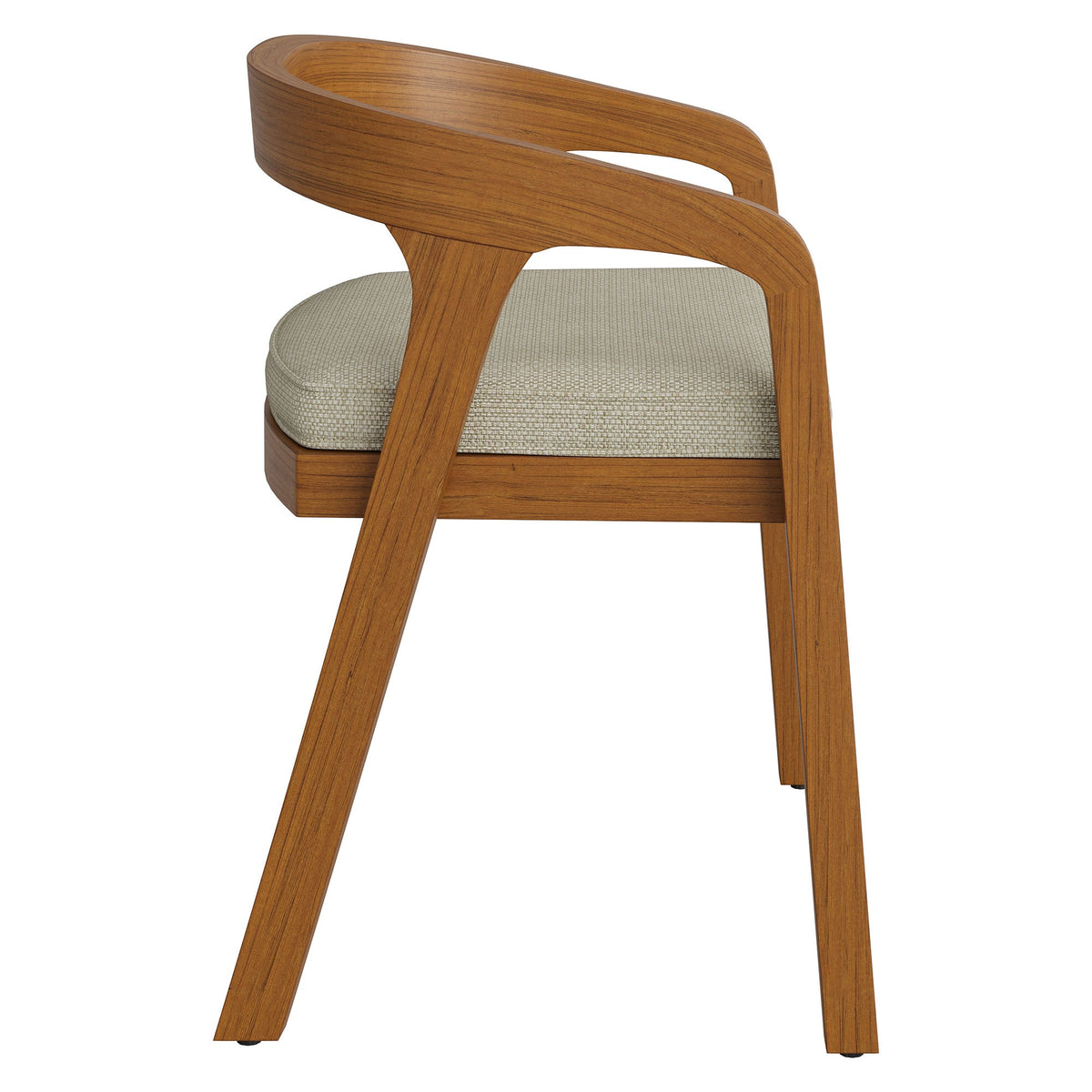 Kona Outdoor Teak Wood Barrel Dining Chair