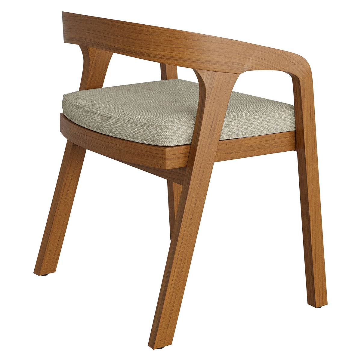 Kona Outdoor Teak Wood Barrel Dining Chair