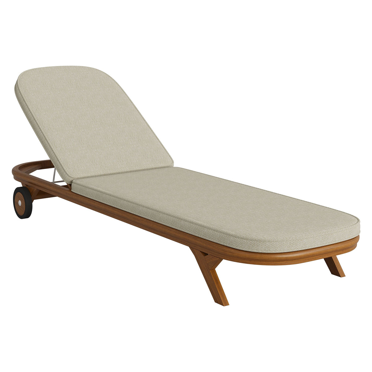 Kona Outdoor Teak Wood Chaise Lounge Chair