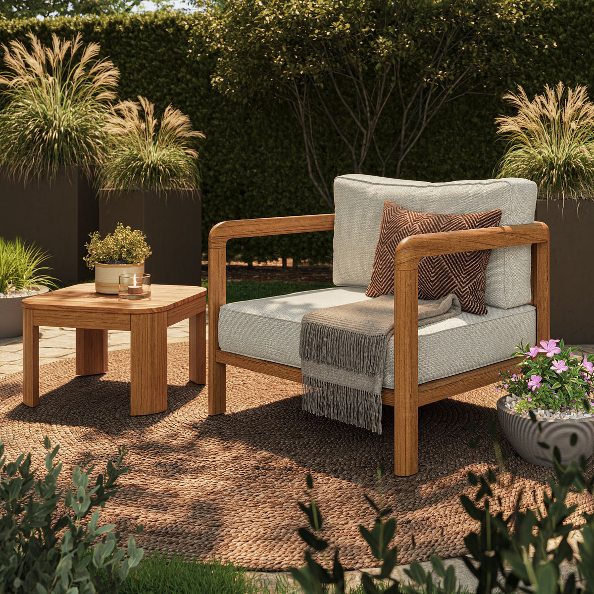 Kona 3-Piece Outdoor Teak Wood Furniture Set