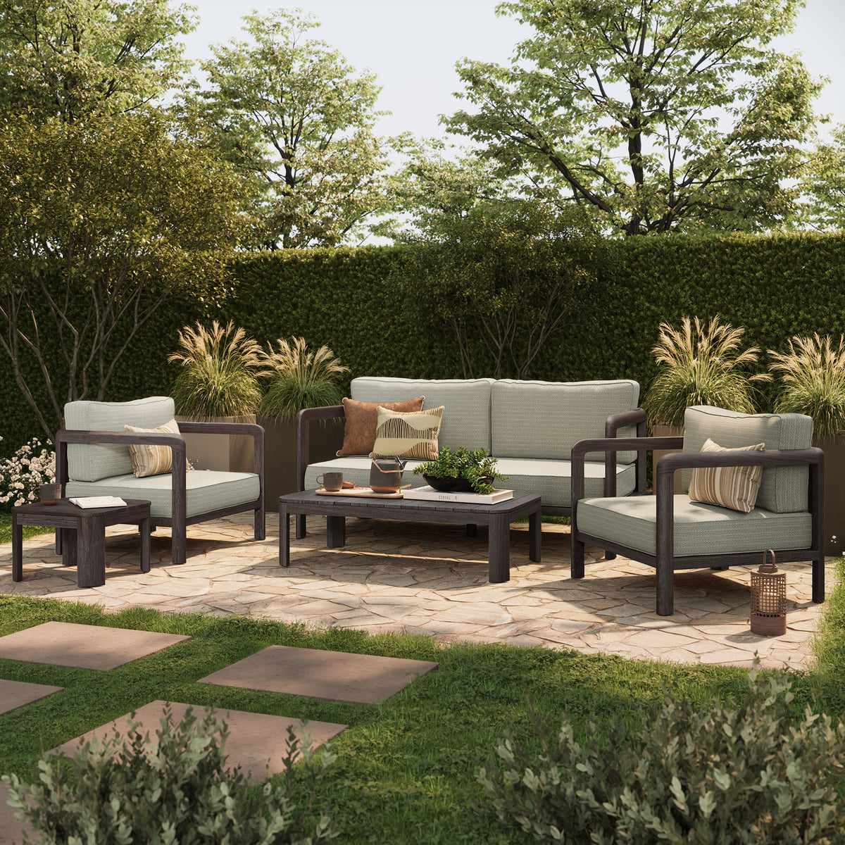 Kona 5-Piece Outdoor Teak Wood Furniture Set