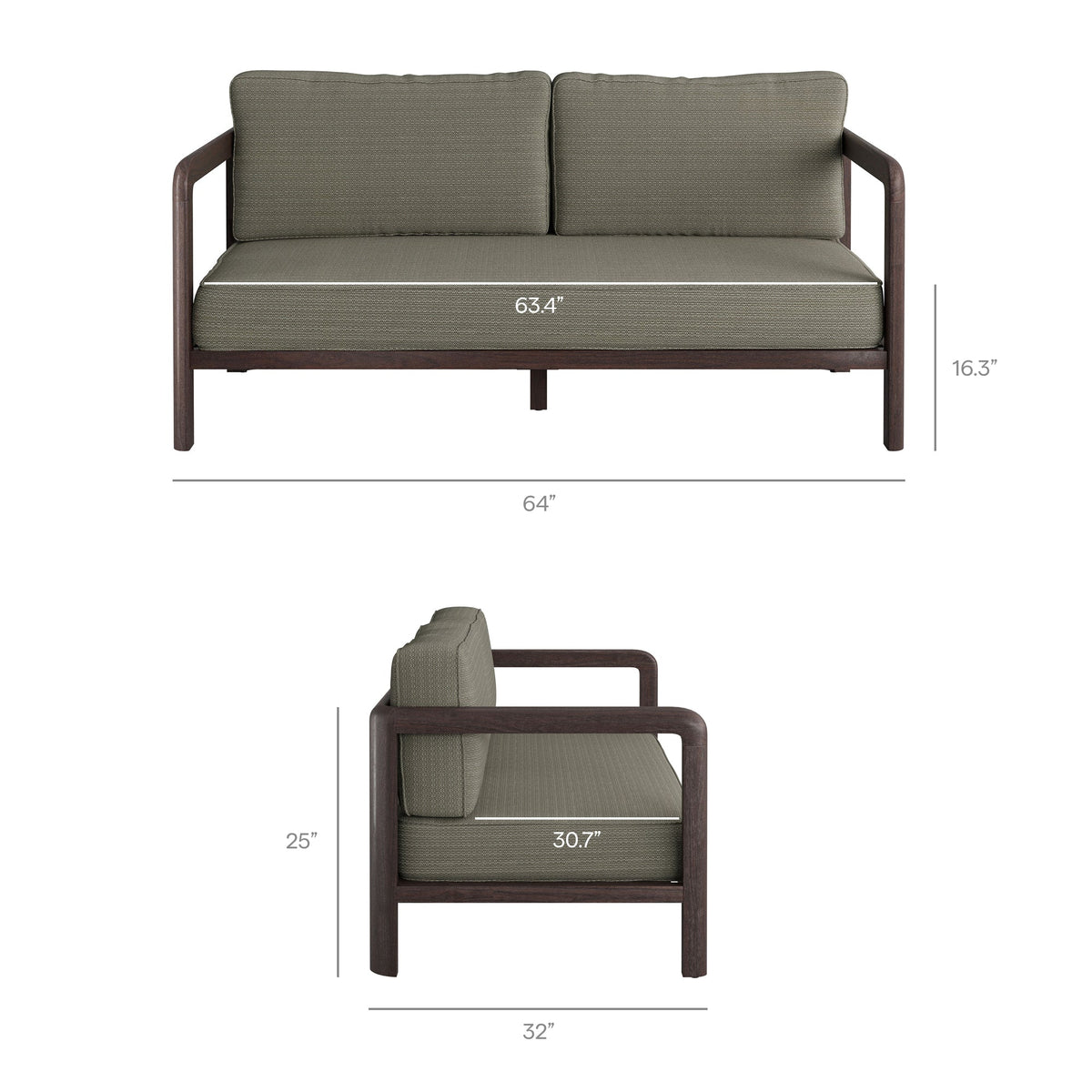Kona 5-Piece Outdoor Teak Wood Furniture Set