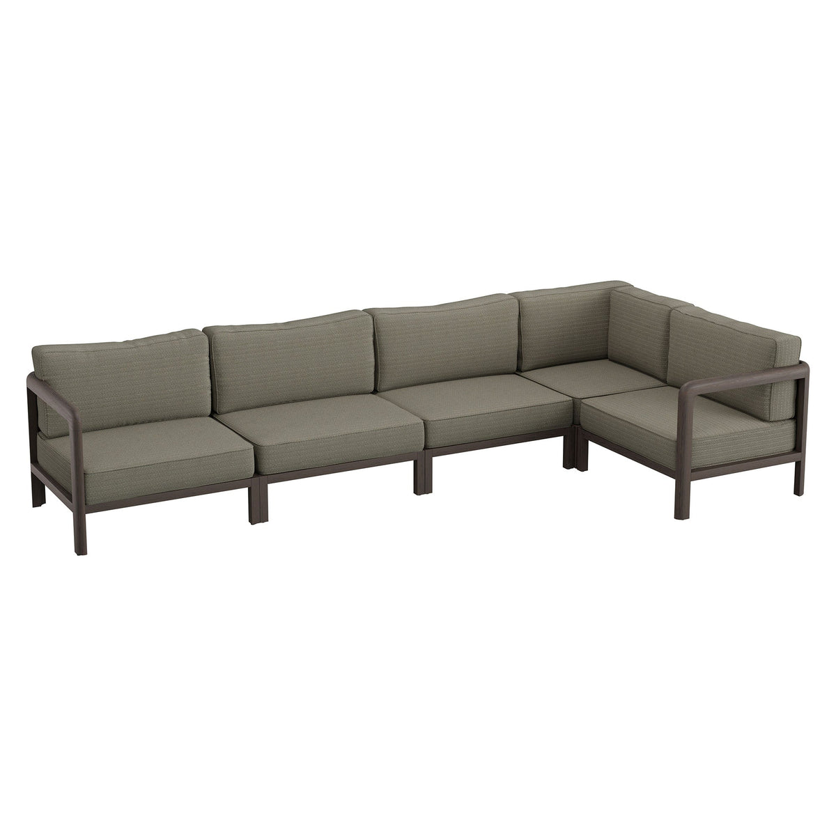 Kona L-Shaped Outdoor Teak Wood Modular Sofa