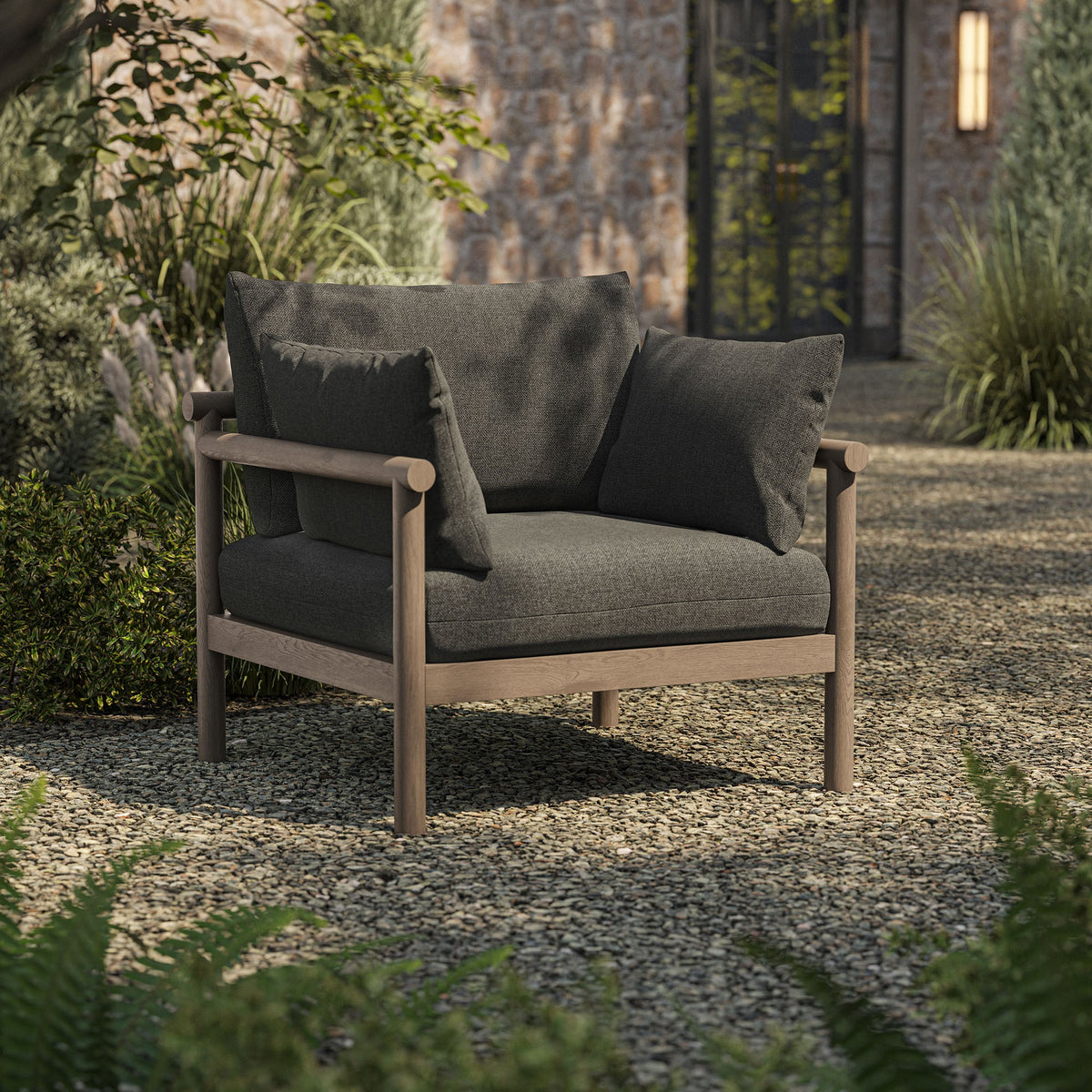 Eleni Outdoor Teak Wood Armchair