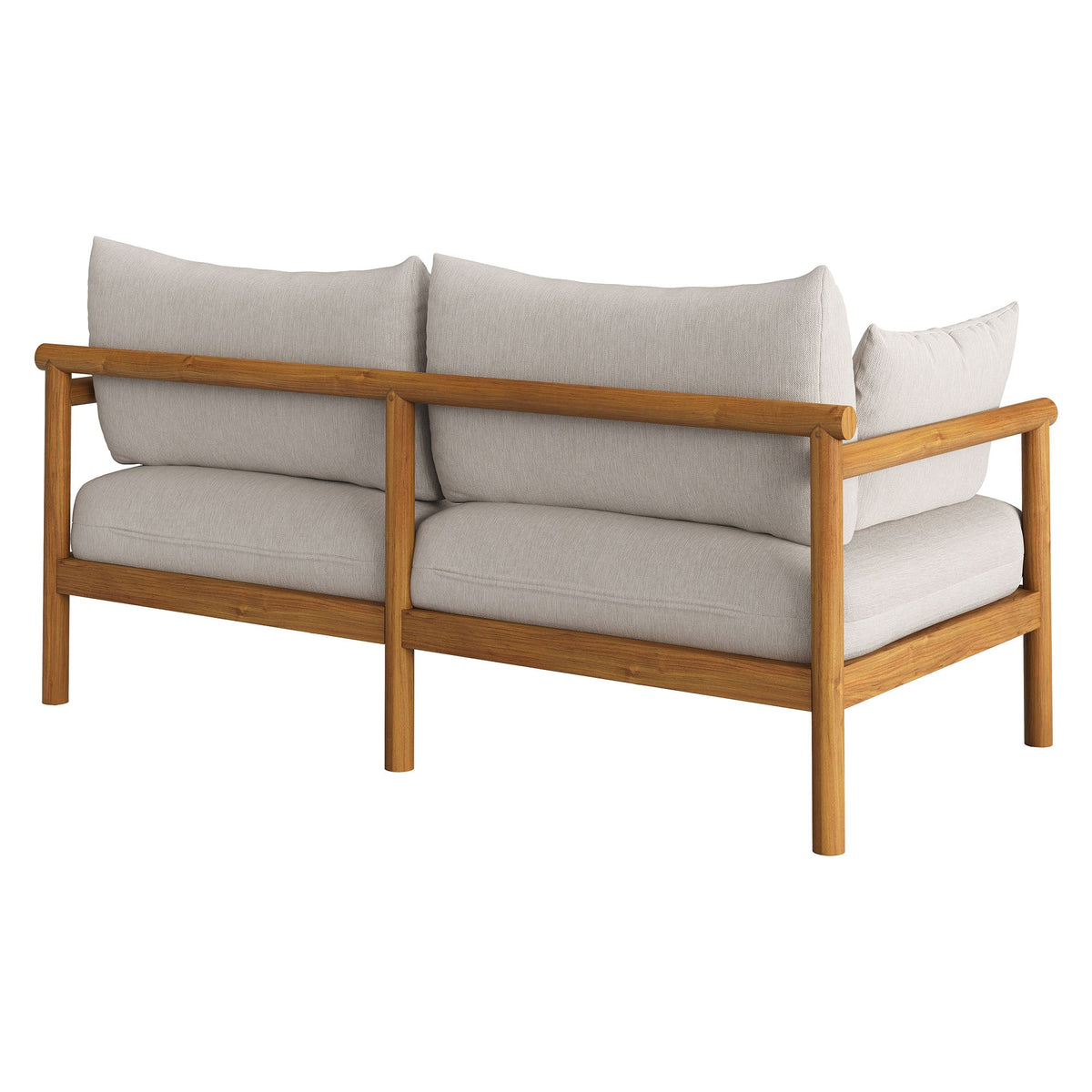 Eleni Outdoor Teak Wood Loveseat