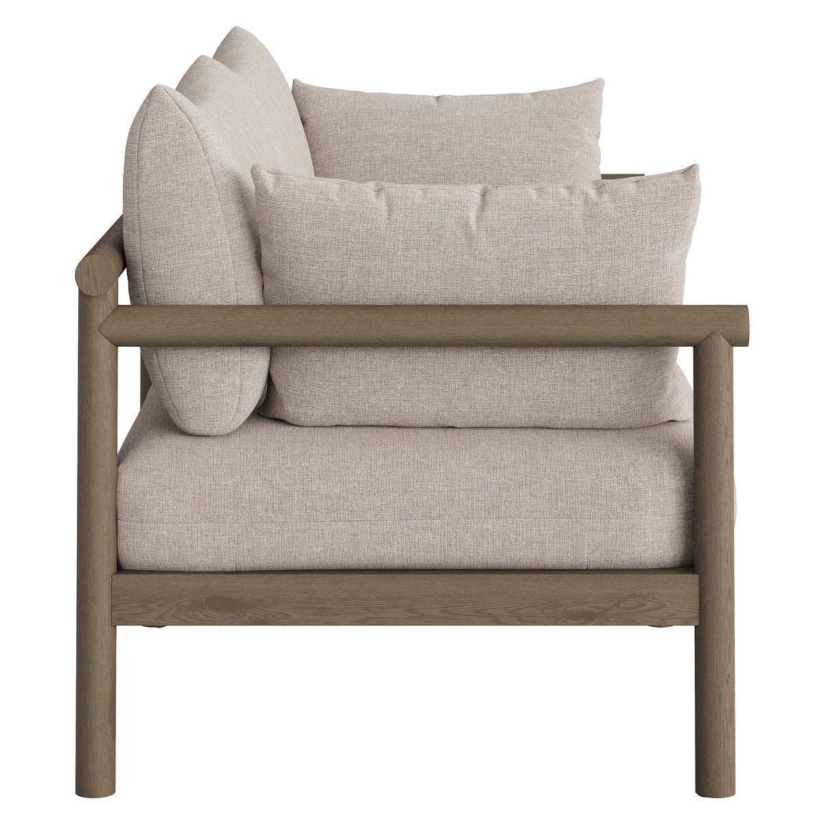 Eleni Outdoor Teak Wood Loveseat