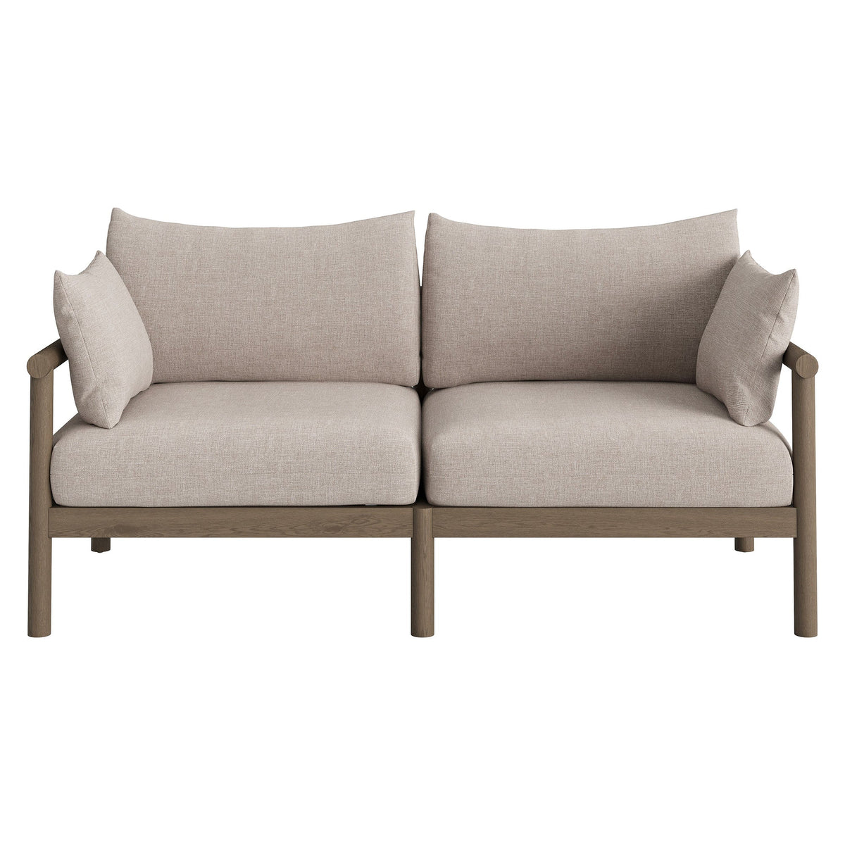 Eleni Outdoor Teak Wood Loveseat