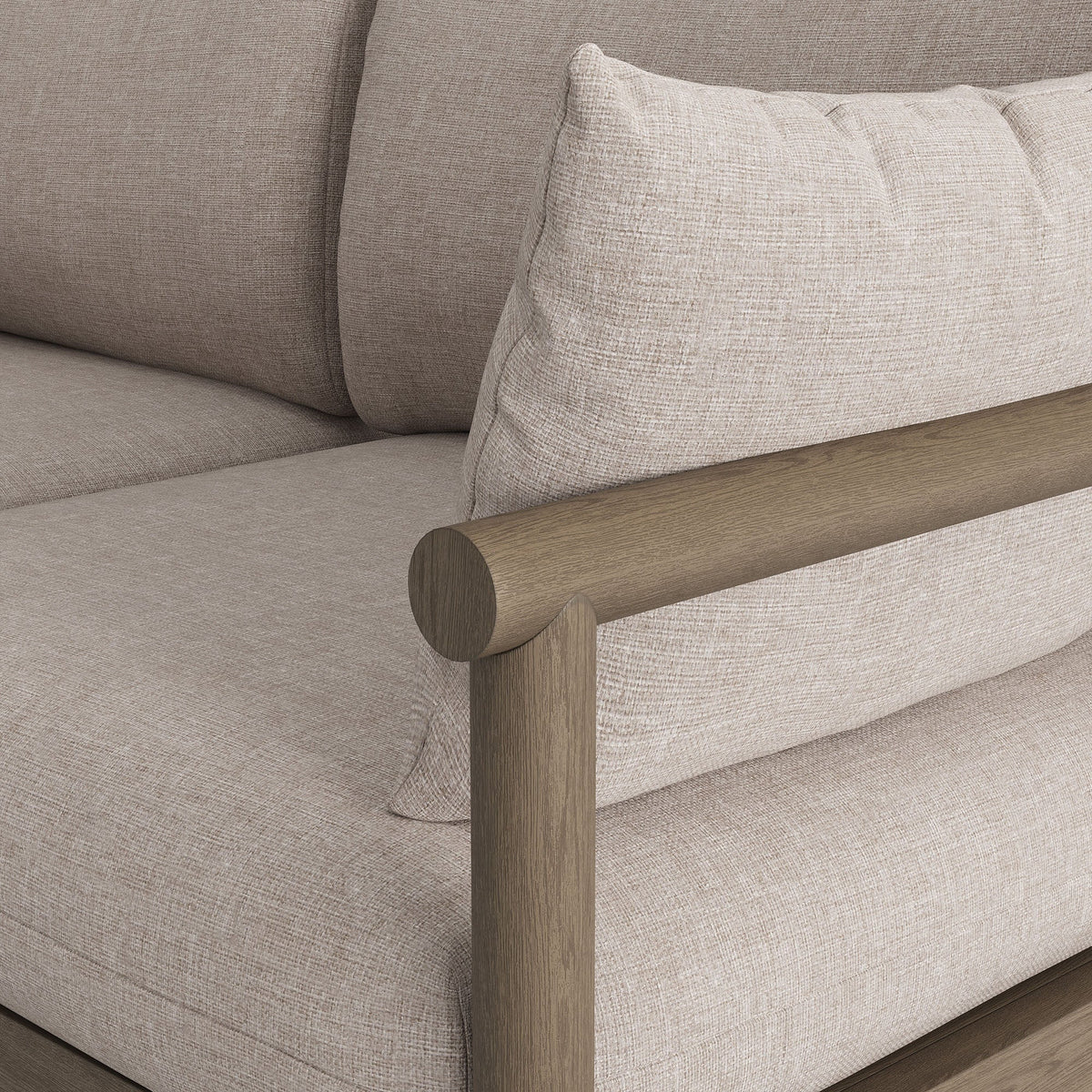 Eleni Outdoor Teak Wood Loveseat