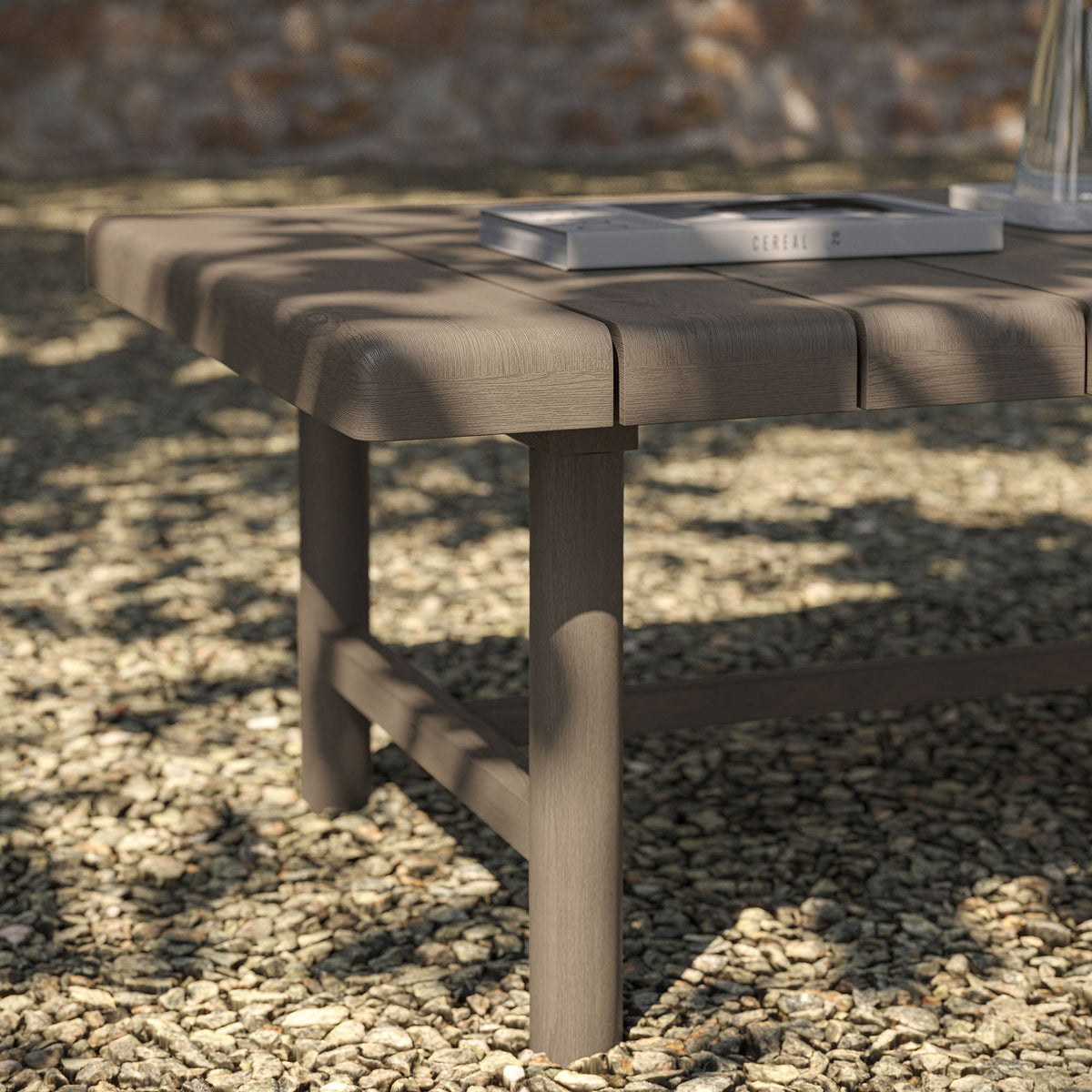 Eleni 41-Inch Outdoor Teak Wood Coffee Table