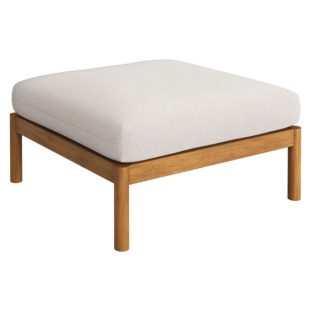Eleni Square Outdoor Teak Wood Ottoman