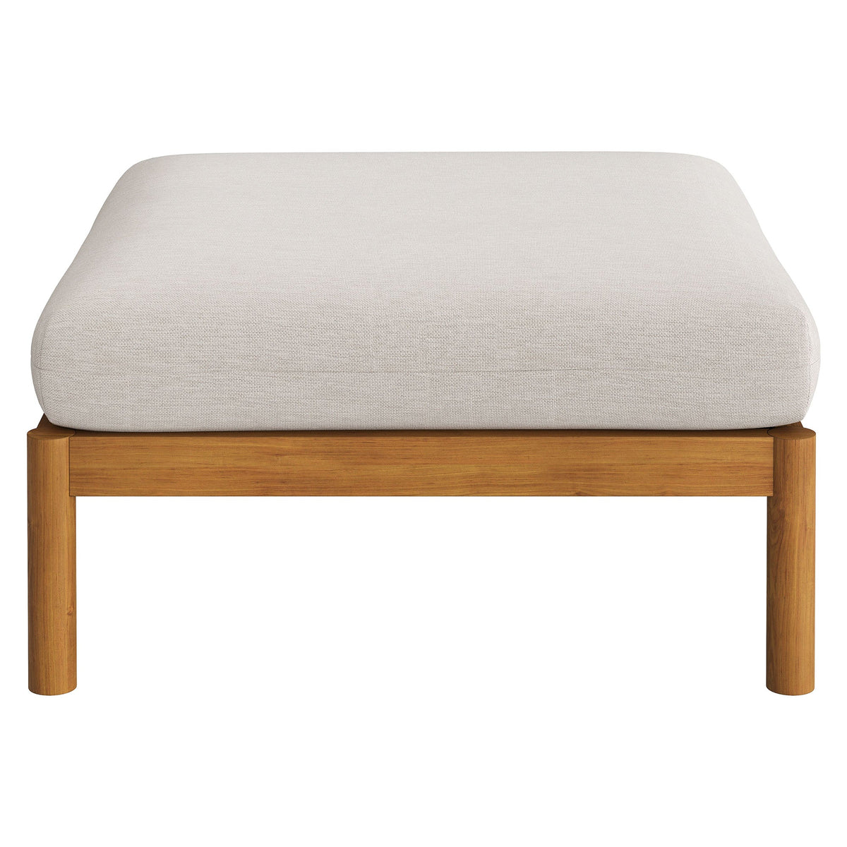 Eleni Square Outdoor Teak Wood Ottoman
