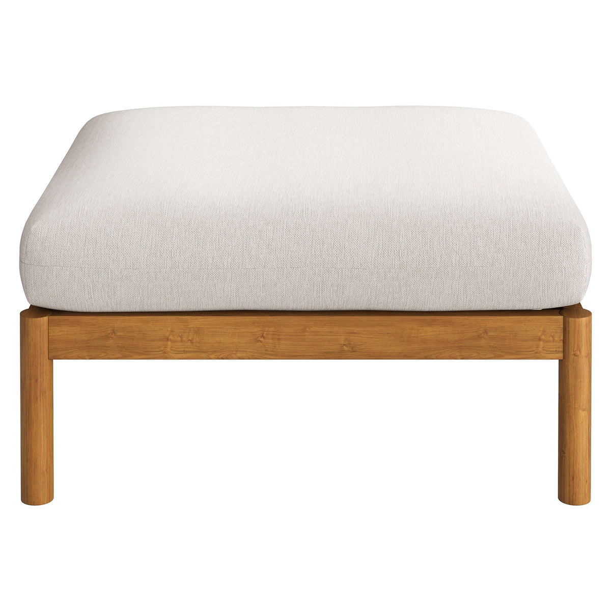 Eleni Square Outdoor Teak Wood Ottoman