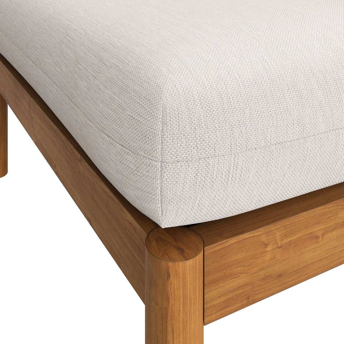 Eleni Square Outdoor Teak Wood Ottoman
