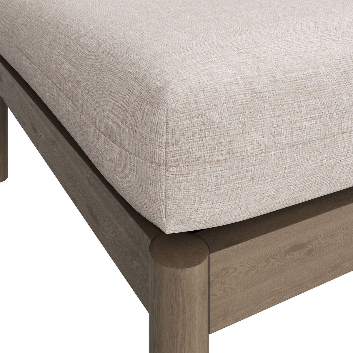 Eleni Square Outdoor Teak Wood Ottoman
