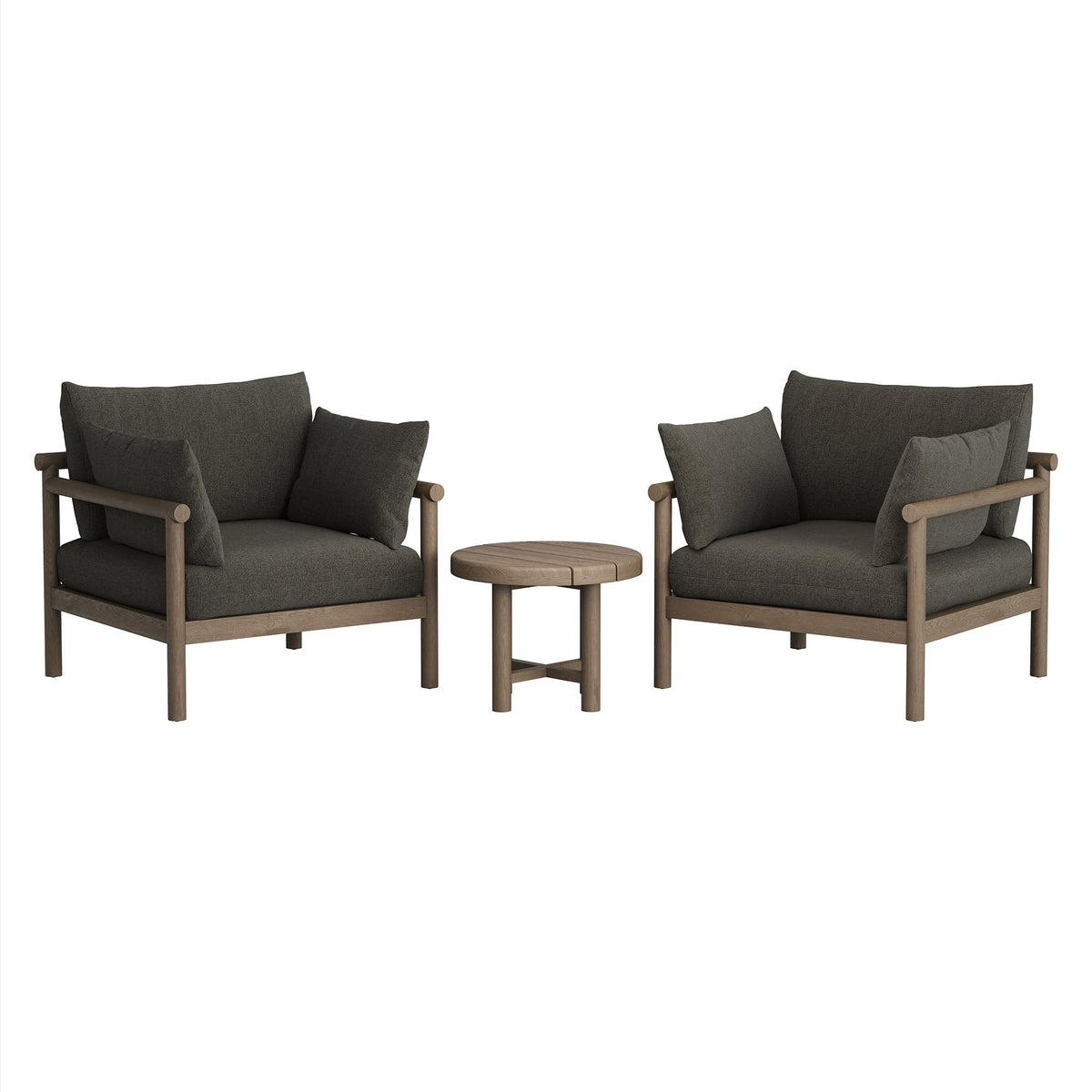 Eleni 3-Piece Outdoor Teak Wood Furniture Set