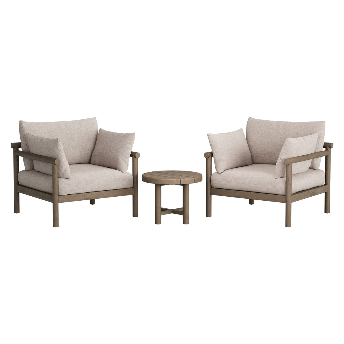Eleni 3-Piece Outdoor Teak Wood Furniture Set