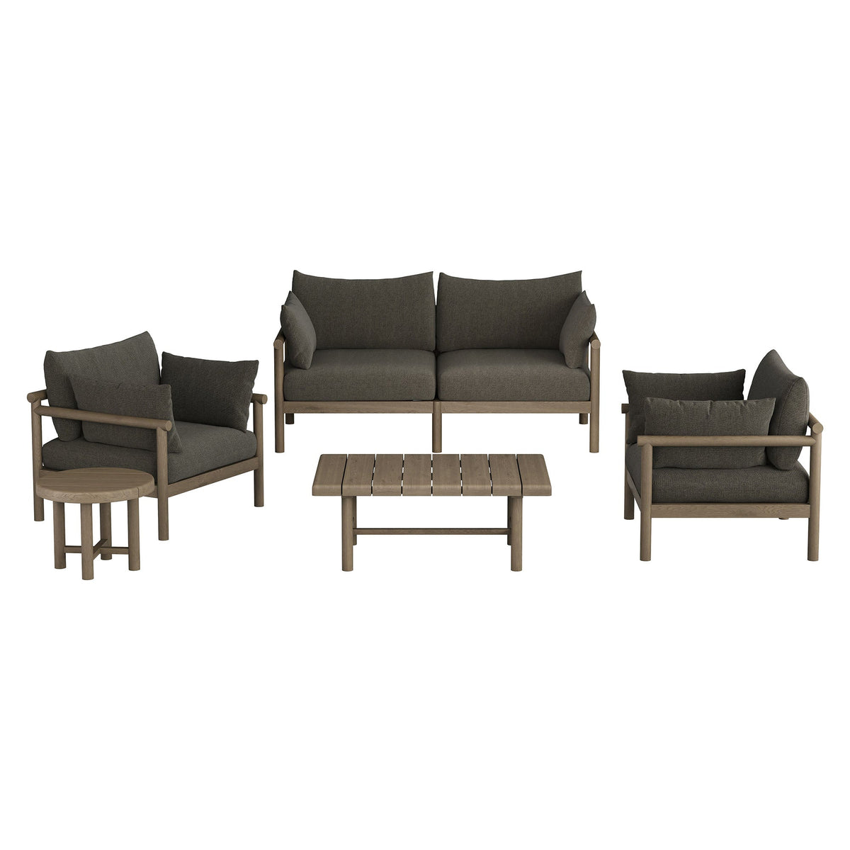 Eleni 5-Piece Outdoor Teak Wood Furniture Set
