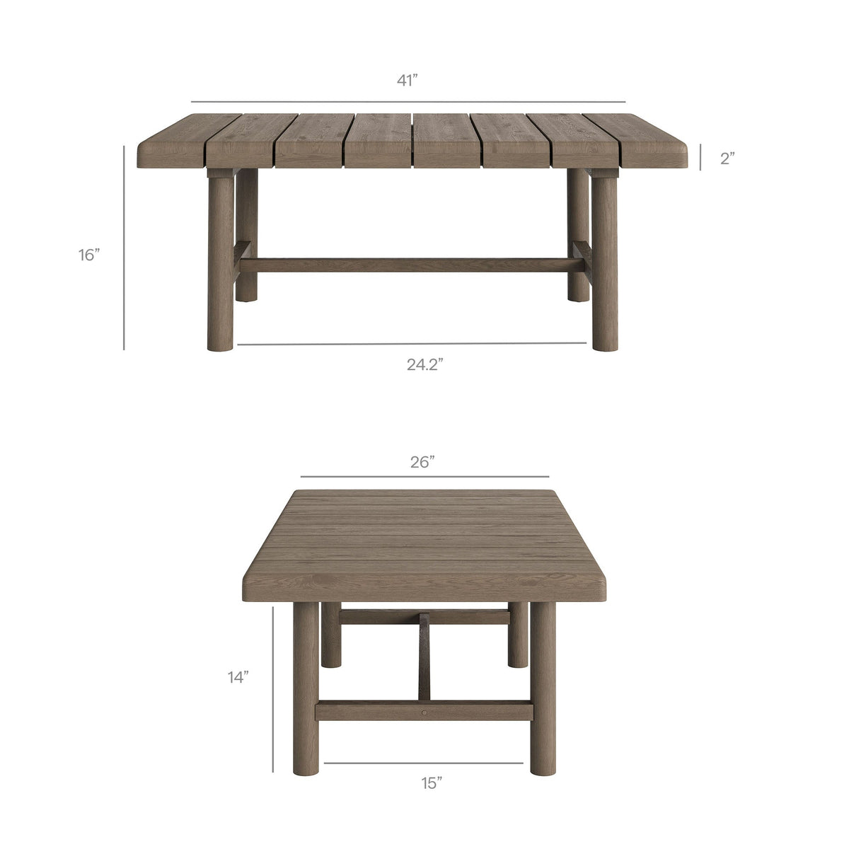 Eleni 5-Piece Outdoor Teak Wood Furniture Set