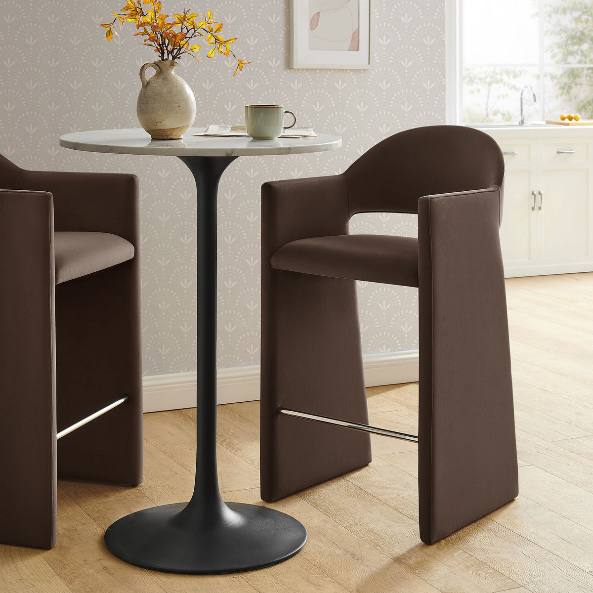 Talia 41 Inch Performance Velvet Bar Stool
